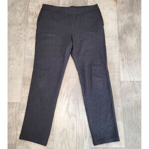 Pure Jill Slim Leg Pima Cotton Blend Knit Pants Gray Womens M Casual Stretchy